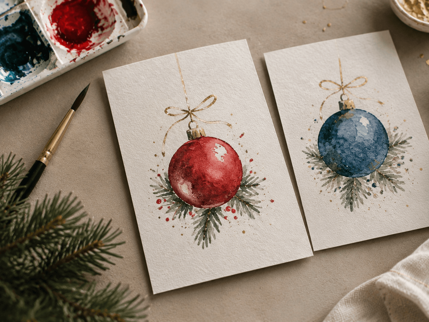 Watercolor - Paint Your Christmas Cards